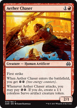《霊気追跡者/Aether Chaser》[AER] 赤C