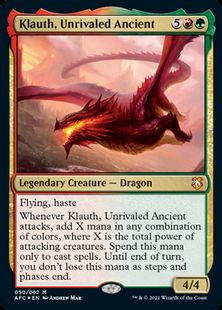 【Foil】(050)《無双の古きもの、クラウス/Klauth, Unrivaled Ancient》[AFC] 金R