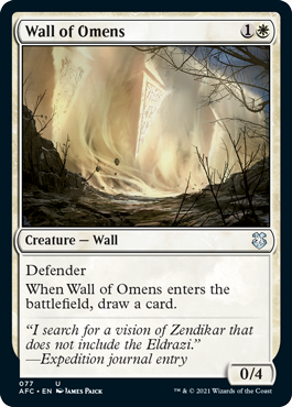 (077)《前兆の壁/Wall of Omens》[AFC] 白U