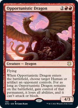 (134)《日和見ドラゴン/Opportunistic Dragon》[AFC] 赤R
