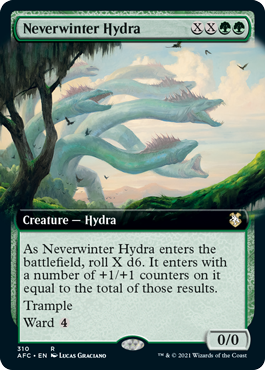 (310)■拡張アート■《ネヴァーウィンターのハイドラ/Neverwinter Hydra》[AFC-BF] 緑R