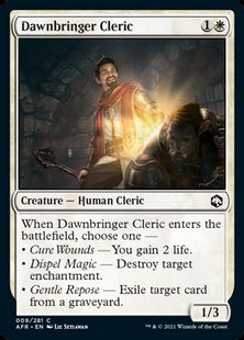 【Foil】(009)《黎明運びのクレリック/Dawnbringer Cleric》[AFR] 白C