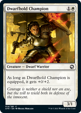 (014)《ドワーフホールドの勇者/Dwarfhold Champion》[AFR] 白C