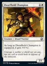 【Foil】(014)《ドワーフホールドの勇者/Dwarfhold Champion》[AFR] 白C