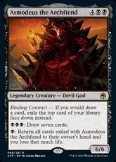 【Foil】■プレリリース■《アーチフィーンド、アスモデウス/Asmodeus the Archfiend》[AFR-PRE] 黒R