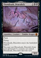 【Foil】■プレリリース■《ドラコリッチ、エボンデス/Ebondeath, Dracolich》[AFR-PRE] 黒R