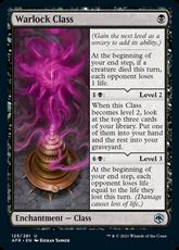 【Foil】(125)《ウォーロック・クラス/Warlock Class》[AFR] 黒U