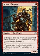 【Foil】(130)《武器庫の古参/Armory Veteran》[AFR] 赤C