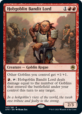 【Foil】(147)《ホブゴブリンの山賊の頭/Hobgoblin Bandit Lord》[AFR] 赤R