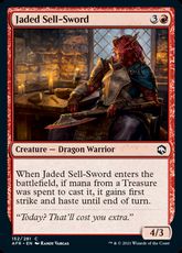 【Foil】(152)《疲れ切った売剣/Jaded Sell-Sword》[AFR] 赤C