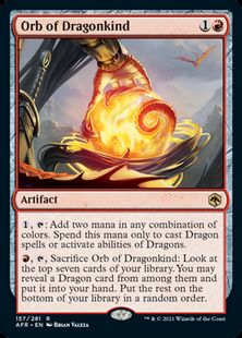 (157)《オーブ・オヴ・ドラゴンカインド/Orb of Dragonkind》[AFR] 赤R