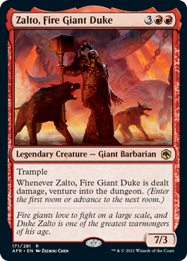 (171)《ファイヤー・ジャイアントの公爵、ザルトー/Zalto, Fire Giant Duke》[AFR] 赤R
