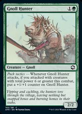 【Foil】(185)《ノールの狩人/Gnoll Hunter》[AFR] 緑C