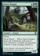 【Foil】(186)《グリーン・ドラゴン/Green Dragon》[AFR] 緑U