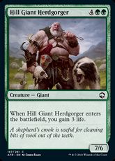 【Foil】(187)《群喰らいのヒル・ジャイアント/Hill Giant Herdgorger》[AFR] 緑C