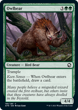 《アウルベア/Owlbear》[AFR] 緑C