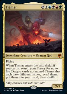 【Foil】(235)《ティアマト/Tiamat》[AFR] 金R