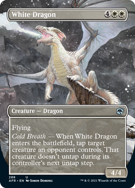 【Foil】(288)■ボーダーレス■《ホワイト・ドラゴン/White Dragon》[AFR-BF] 白U