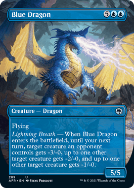 【Foil】(289)■ボーダーレス■《ブルー・ドラゴン/Blue Dragon》[AFR-BF] 青U