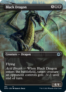 (291)■ボーダーレス■《ブラック・ドラゴン/Black Dragon》[AFR-BF] 黒U