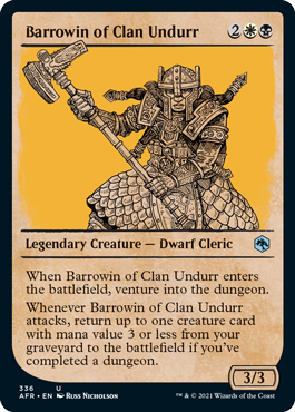 (336)■ショーケース■《ウンドゥル族のバローウィン/Barrowin of Clan Undurr》[AFR-BF] 金U
