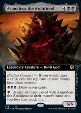 【Foil】(373)■拡張アート■《アーチフィーンド、アスモデウス/Asmodeus the Archfiend》[AFR-BF] 黒R