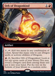 (381)■拡張アート■《オーブ・オヴ・ドラゴンカインド/Orb of Dragonkind》[AFR-BF] 赤R