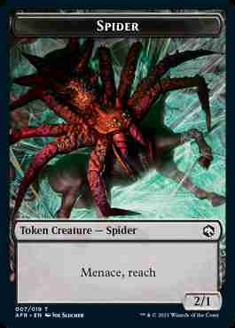 【Foil】(006)《蜘蛛トークン/Spider token》[AFR] 黒