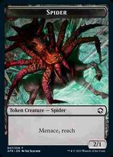 【Foil】(007)《蜘蛛トークン/Spider Token》[AFR] 黒