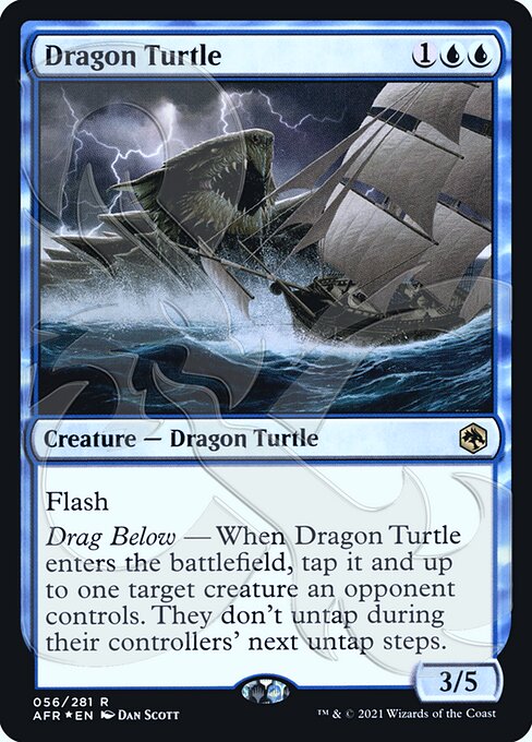 【Foil】(056)■アンパサンド■《竜亀/Dragon Turtle》[アンパサンド・カード] 青R