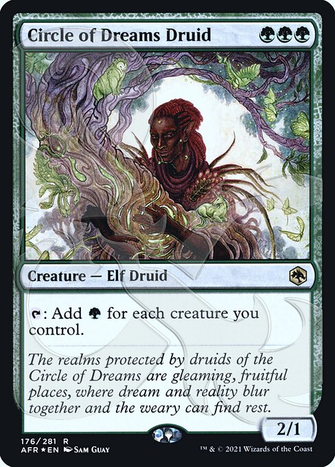 【Foil】(176)■アンパサンド■《夢の円環のドルイド/Circle of Dreams Druid》[アンパサンド・カード] 緑R