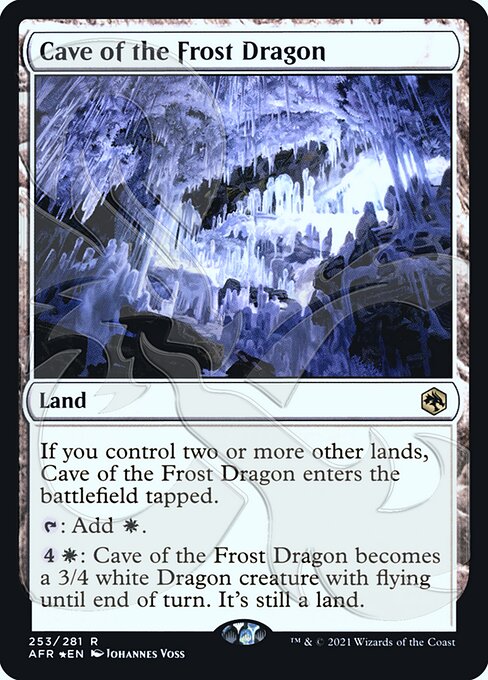 【Foil】(253)■アンパサンド■《フロスト・ドラゴンの洞窟/Cave of the Frost Dragon》[アンパサンド・カード] 土地R