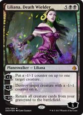 【Foil】《死の使い手、リリアナ/Liliana, Death Wielder》[AKH] 黒R