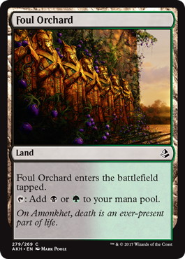 《穢れた果樹園/Foul Orchard》[AKH] 土地C