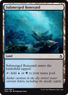 《水没した骨塚/Submerged Boneyard》[AKH] 土地C