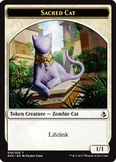 (010)《聖なる猫トークン /Sacred Cat Token》[AKH] 白