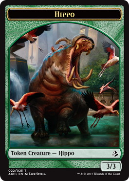 (022)《カバトークン/Hippo Token》[AKH] 緑