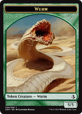 (024)《ワームトークン/Wurm Token》[AKH] 緑