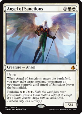 《賞罰の天使/Angel of Sanctions》[AKH] 白R