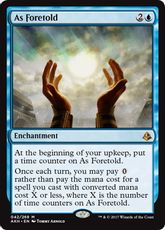 【Foil】■プレリリース■《予言により/As Foretold》[AKH-PRE] 青R