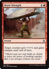 【Foil】《凶暴な力/Brute Strength》[AKH] 赤C