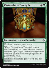 【Foil】《活力のカルトーシュ/Cartouche of Strength》[AKH] 緑C