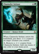 【Foil】《媒介者の修練者/Channeler Initiate》[AKH] 緑R