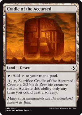 【Foil】《呪われた者の揺り籠/Cradle of the Accursed》[AKH] 土地C