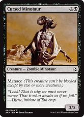 【Foil】《呪われたミノタウルス/Cursed Minotaur》[AKH] 黒C