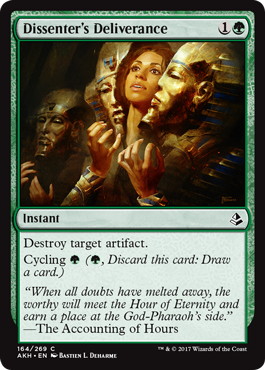 【Foil】《造反者の解放/Dissenter's Deliverance》[AKH] 緑C