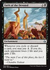 【Foil】《信者の確信/Faith of the Devoted》[AKH] 黒U