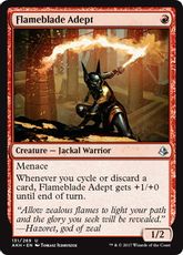 【Foil】《炎刃の達人/Flameblade Adept》[AKH] 赤U