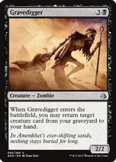 【Foil】《グレイブディガー/Gravedigger》[AKH] 黒U