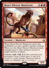 【Foil】《心臓貫きのマンティコア/Heart-Piercer Manticore》[AKH] 赤R